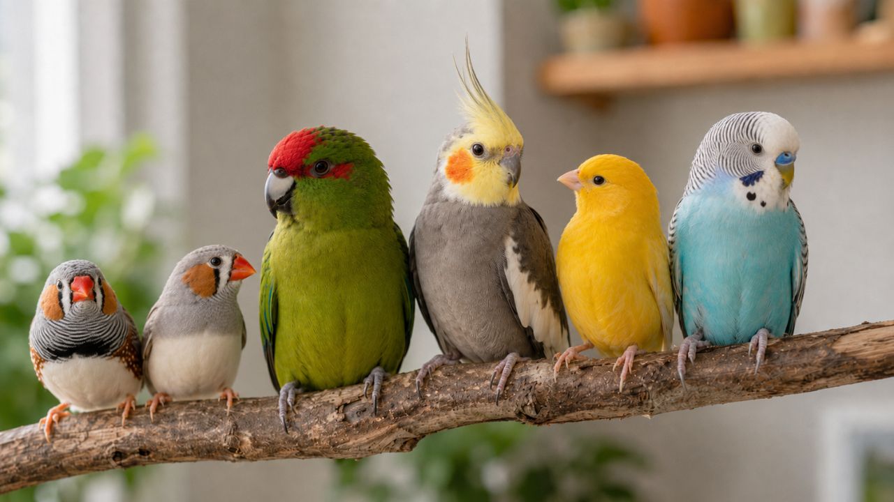 Best pet birds for UK homes budgie canary cockatiel guide