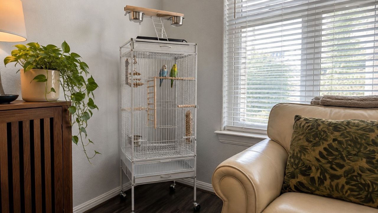 Where to put budgie cage UK home setup placement guide