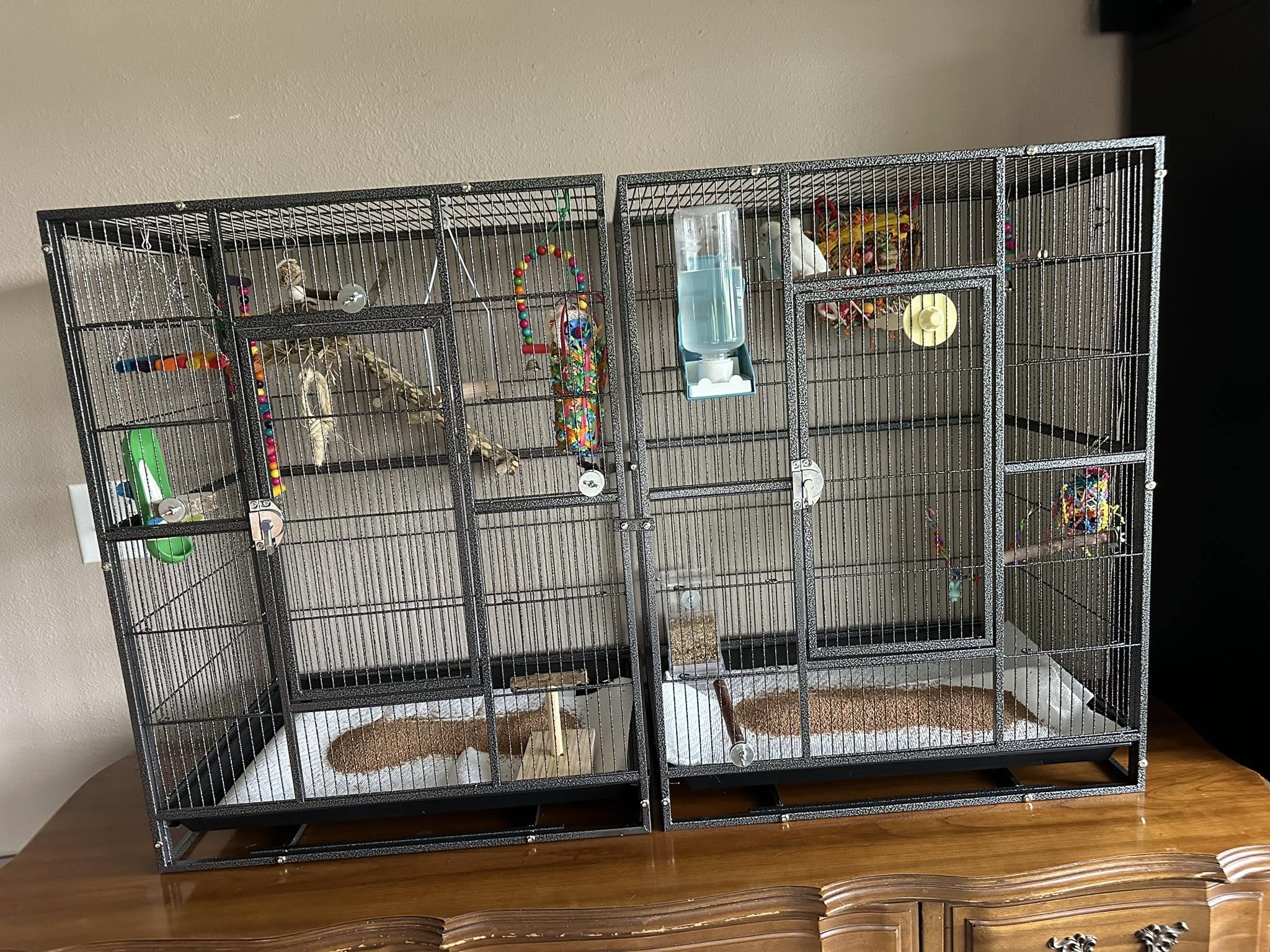 budgie cage material powder coated steel UK