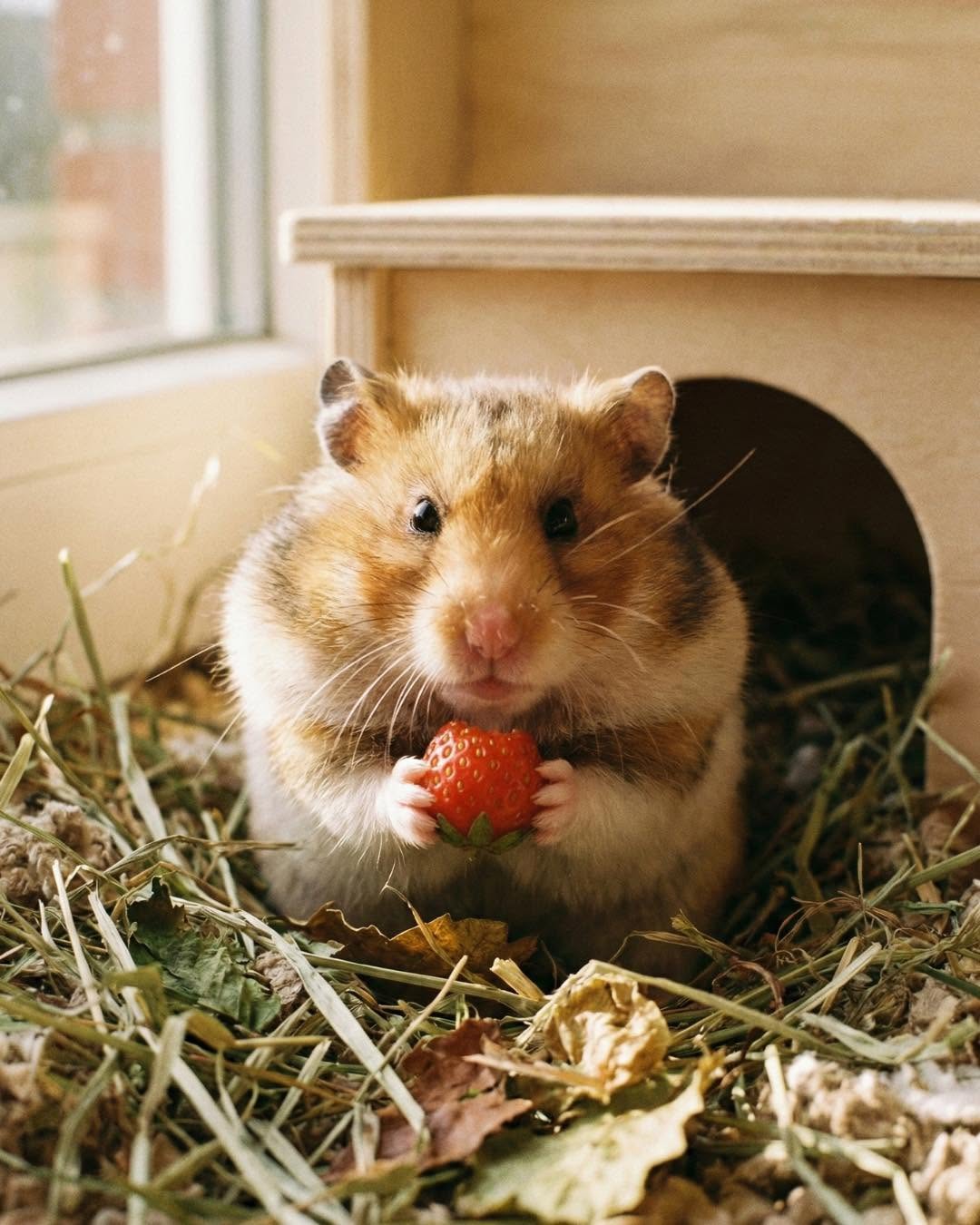 hamster foraging stuffing cheeks wild uk